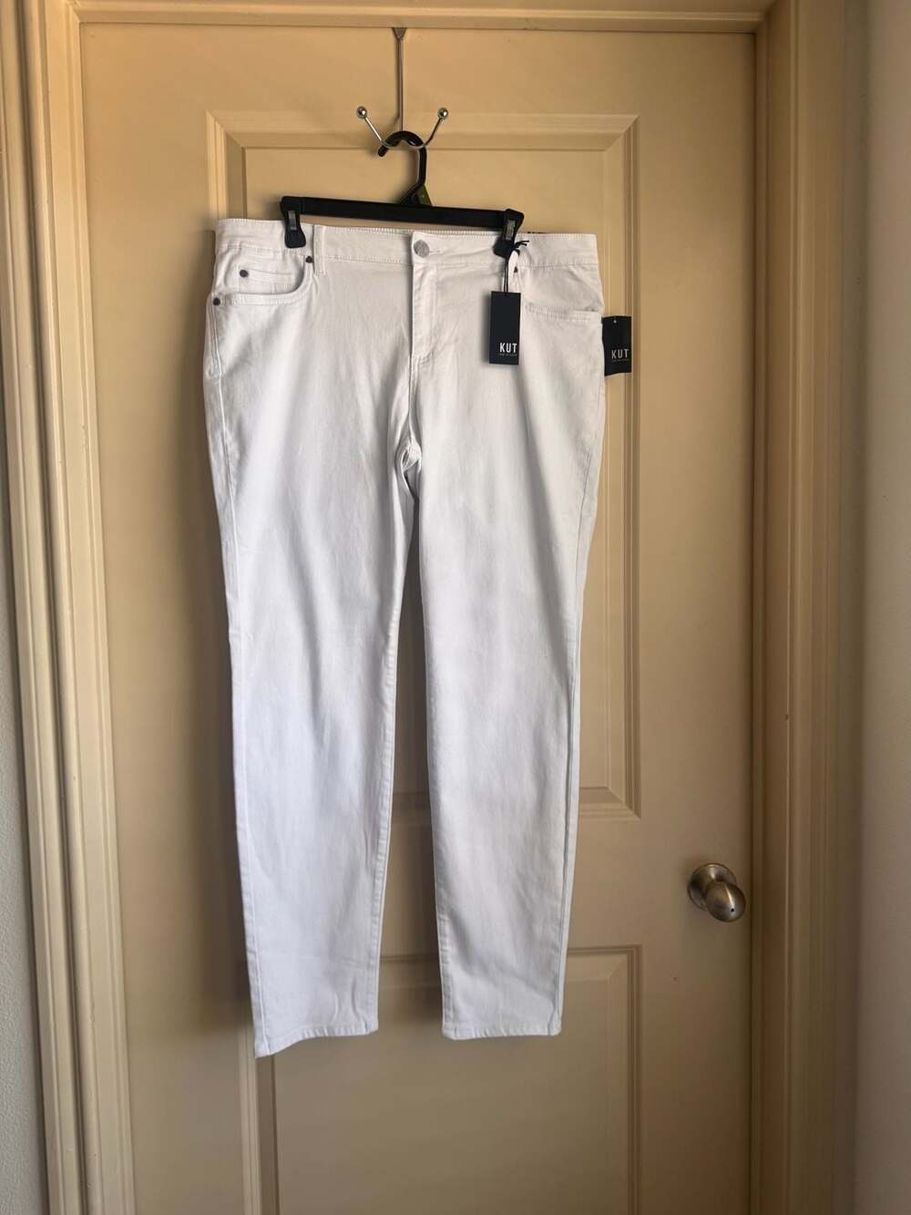 KUT from the Kloth Diana Skinny Jeans Optic White Size 16